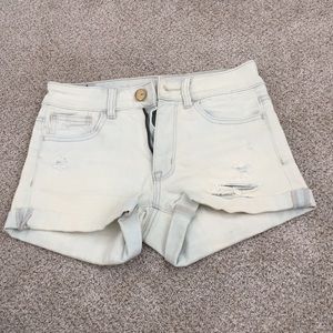 Very light wash jean shorts